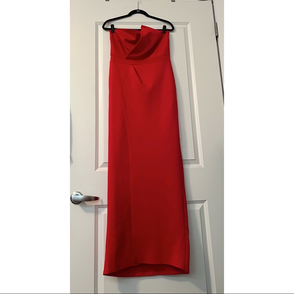 Boohoo Red Evening Dress